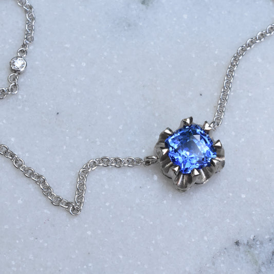 Ceylon Sapphire Scalloped necklace