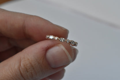 Marquise and Round Diamond band